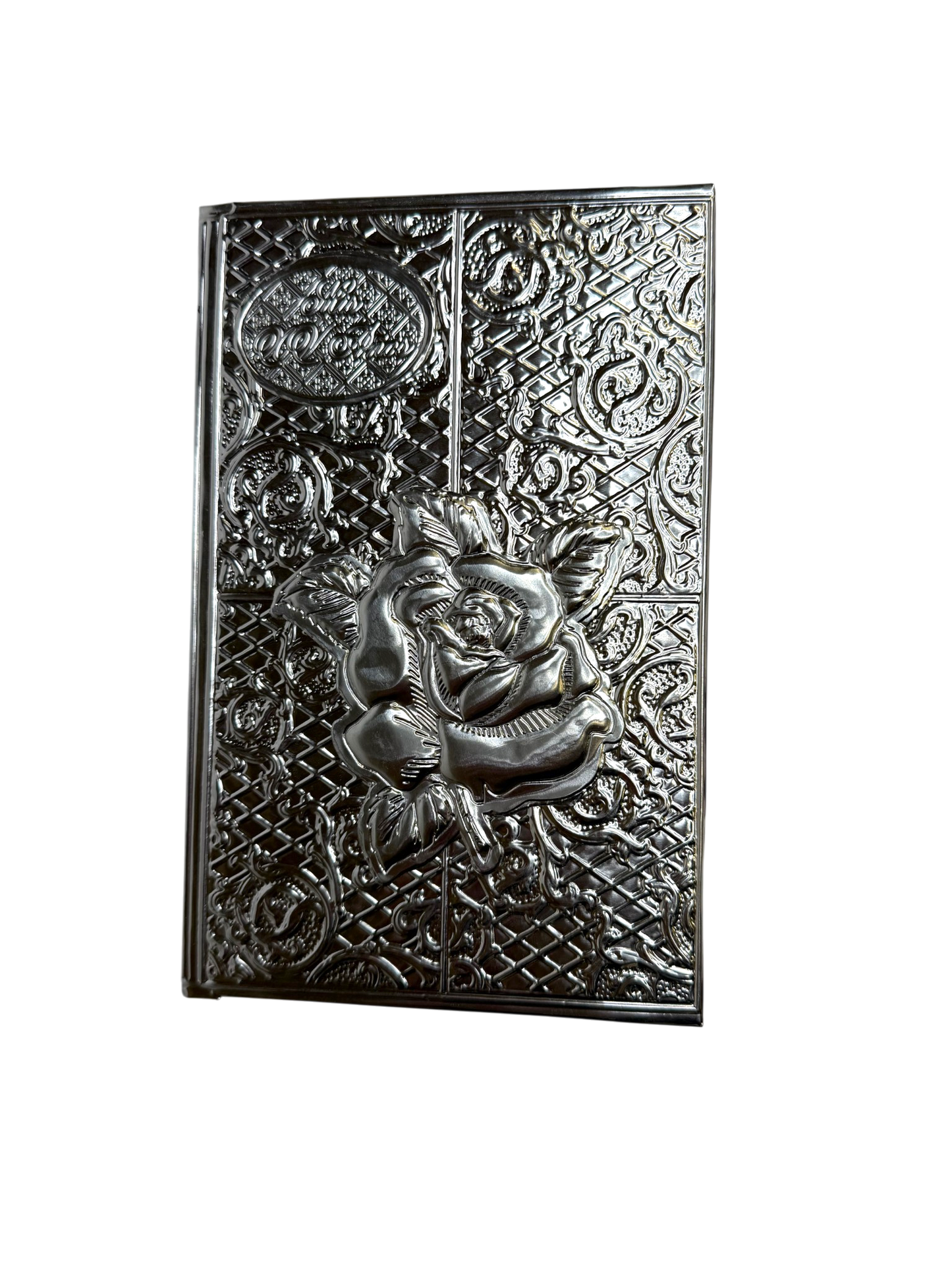 Biblia de Boda Rosa Plateada Elegante