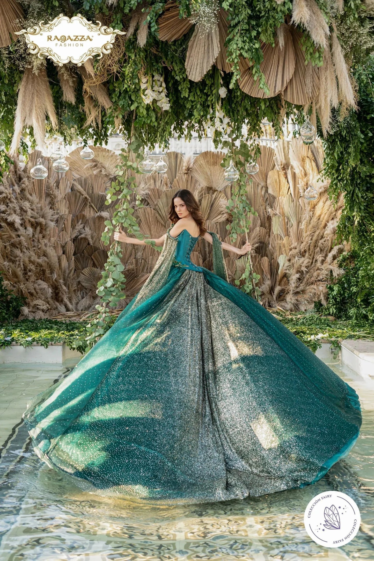 CAPE SLEEVE QUINCEANERA DRESS BY RAGAZZA D84-584 - Mis Quince PrimaverasRagazza Fashion