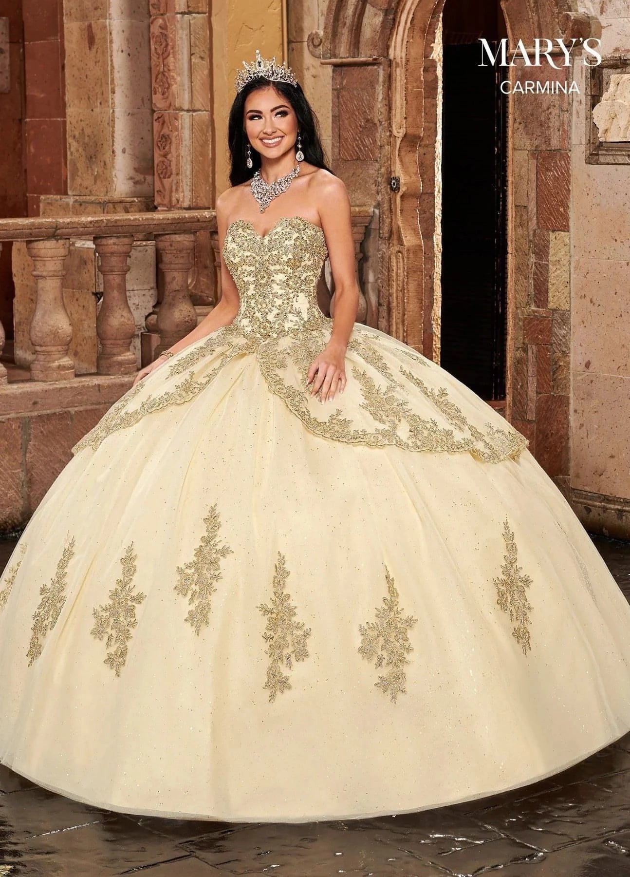 Mary's Bridal Strapless Quinceanera Dress MQ1086