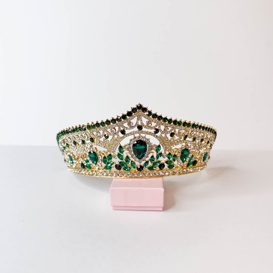 Emerald Elegance Quinceañera Crown