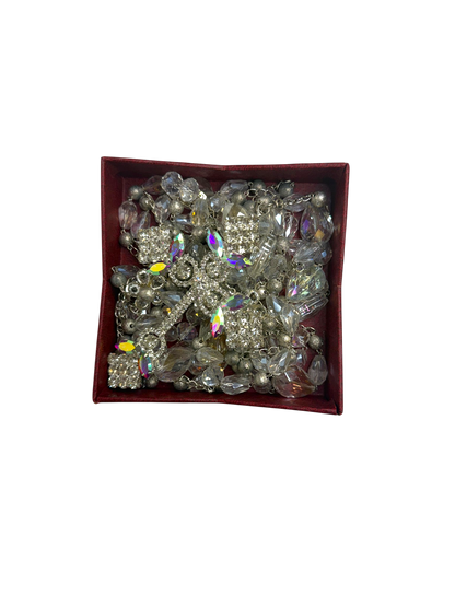 Lazo Matrimonial de Cristal Tornasol con Cruz de Lujo