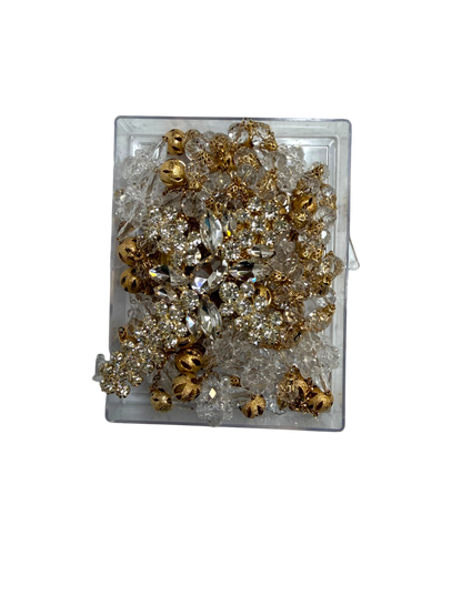 Lazo Matrimonial de Cristal Transparente con Cruz de Pedrería y Medalla de la Virgen