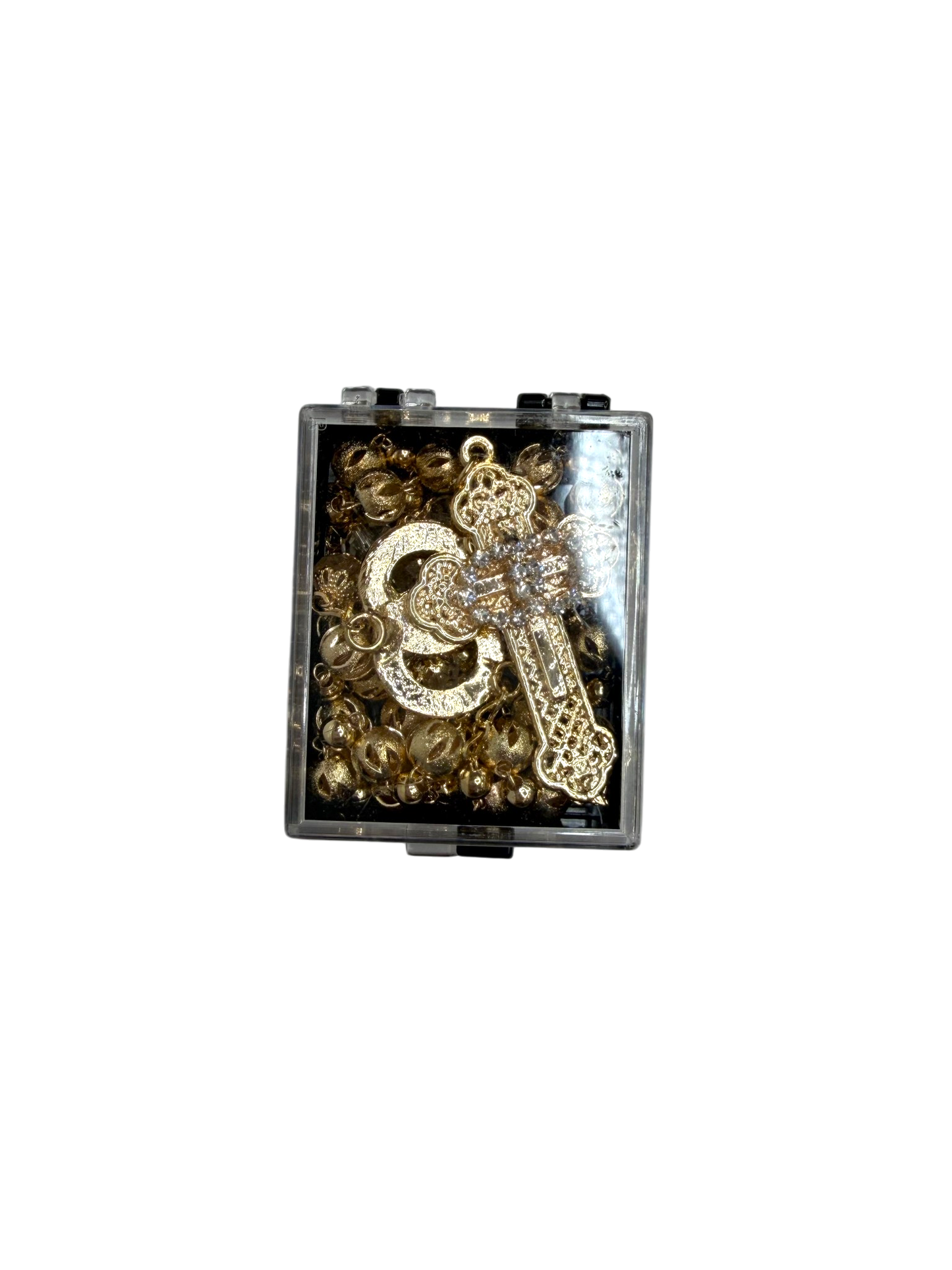 Rosario de Boda Oro con Anillos y Cruz de Cristal