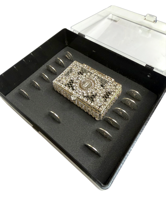 Arras Matrimoniales Plateadas con Caja de Cristales - Mis Quince Primaveras