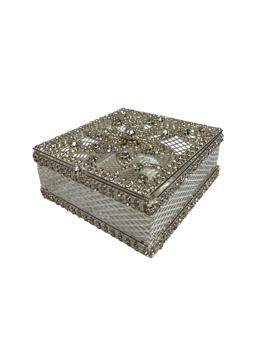 Arras Matrimoniales Plateadas con Caja de Cristal - Mis Quince Primaveras