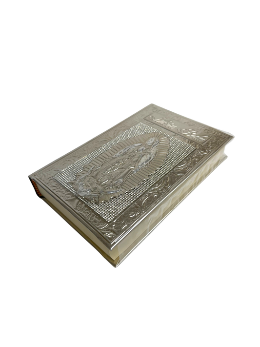 Biblia de Boda Virgen de Guadalupe Plateada Nuestra Boda