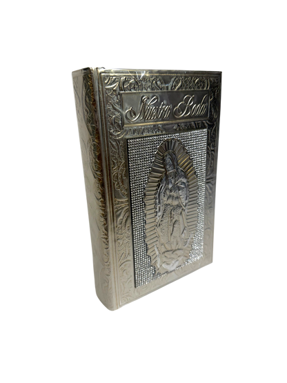Biblia de Boda Virgen de Guadalupe Plateada Nuestra Boda
