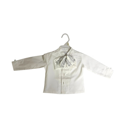 White & Silver Virgen de Guadalupe Charro Baptism Suit