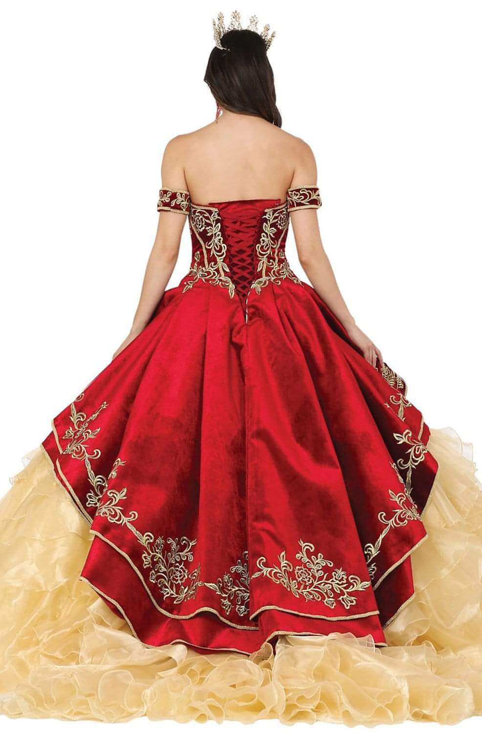 Dancing Queen 1529 - Embroidered Sweetheart Ruffled Ballgown | Mis Quince Primaveras Dancing Queen 1529 - Embroidered Sweetheart Ruffled Ballgown | Mis Quince Primaveras