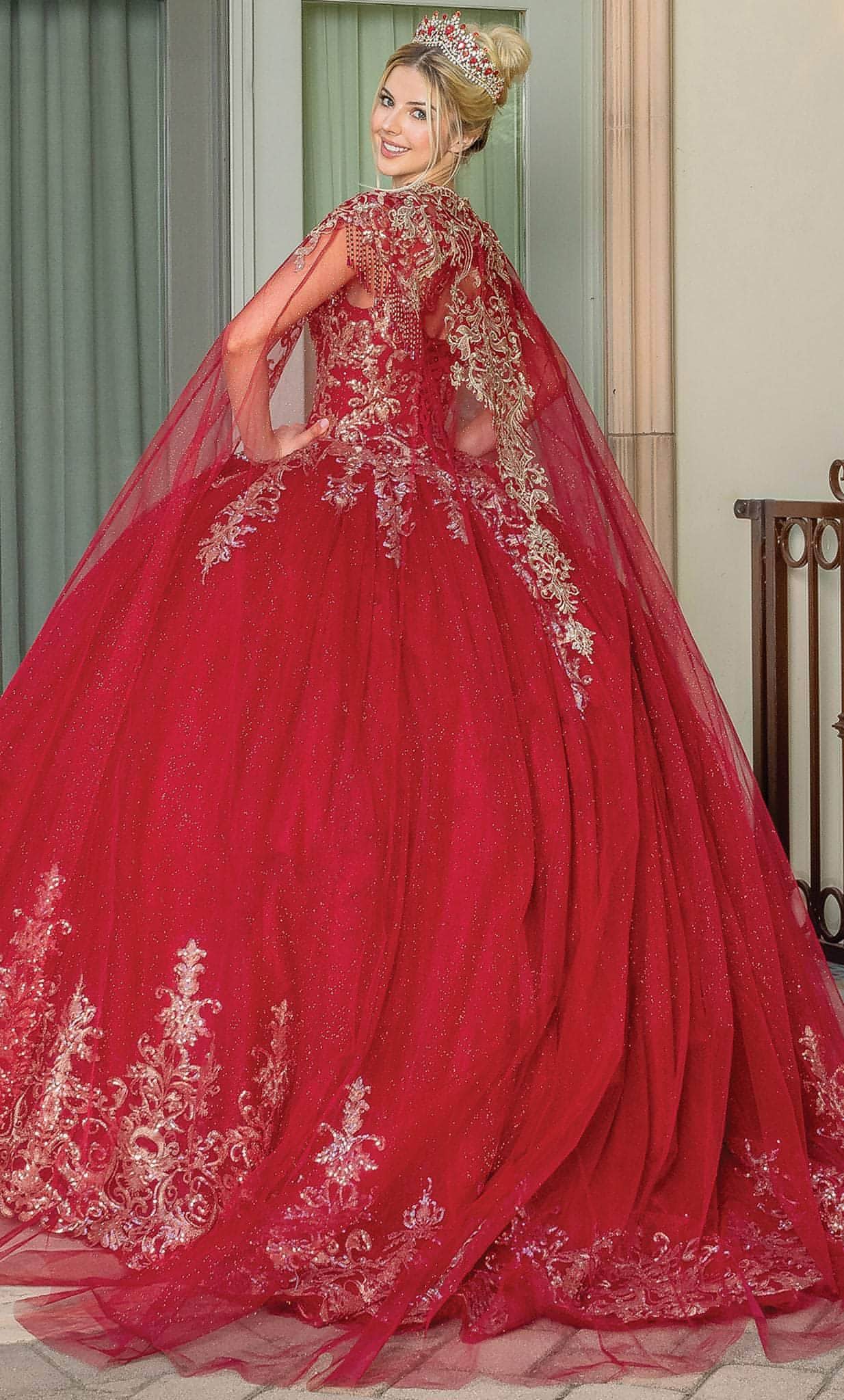 Dancing Queen 1708 - Illusion Bateau Embellished Ballgown | Mis Quince Primaveras Dancing Queen 1708 - Illusion Bateau Embellished Ballgown | Mis Quince Primaveras