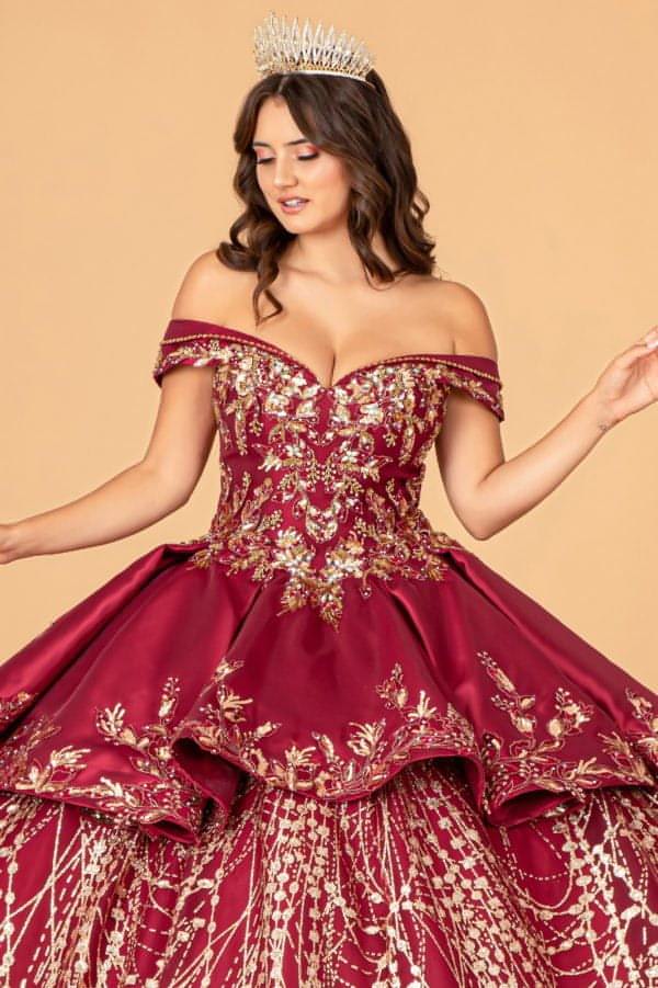 red quince dresses with gold Elizabeth K GL3098
